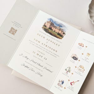Classic Gold Foil Gatefold Wedding Invitation Sample