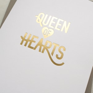 Carte reine de coeur pour elle le jour de la Saint-Valentin, un anniversaire de mariage et la fête des mères