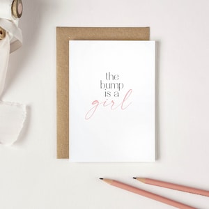 It's a boy, It's a girl new baby card, baby shower card, Bump Gender Card, Twins reveal card