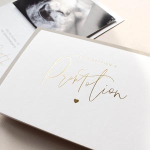 Carte de grossesse personnalisée en feuille d'or, vous obtenez une carte de promotion pour les grands-parents, la famille et les amis