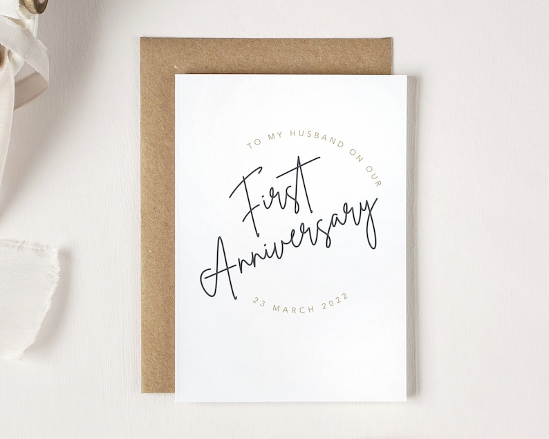 Personalised Anniversary Card for Husband, Personalised Anniversary Card for Wife, Wedding Anniversary card image 2