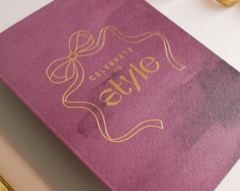 Celebrate In Style, Burgundy Birthday Card for her