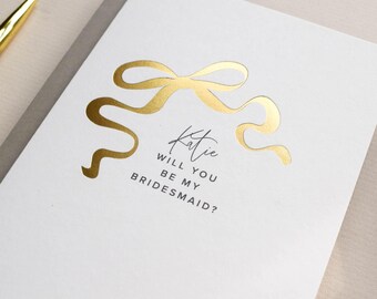 Personalised  Will you be my Bridesmaid Card, Bridesmaid Proposal Card, Maid of Honour proposal Card, Flower Girl Card