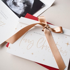 Faire-part de grossesse personnalisé pour Noël, je vous souhaite un très joyeux Noël