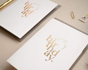 Birthday Card for her, Friend birthday card, Luxury Birthday Card, Gold Birthday Card, modern Birthday Card, Special Birthday Card