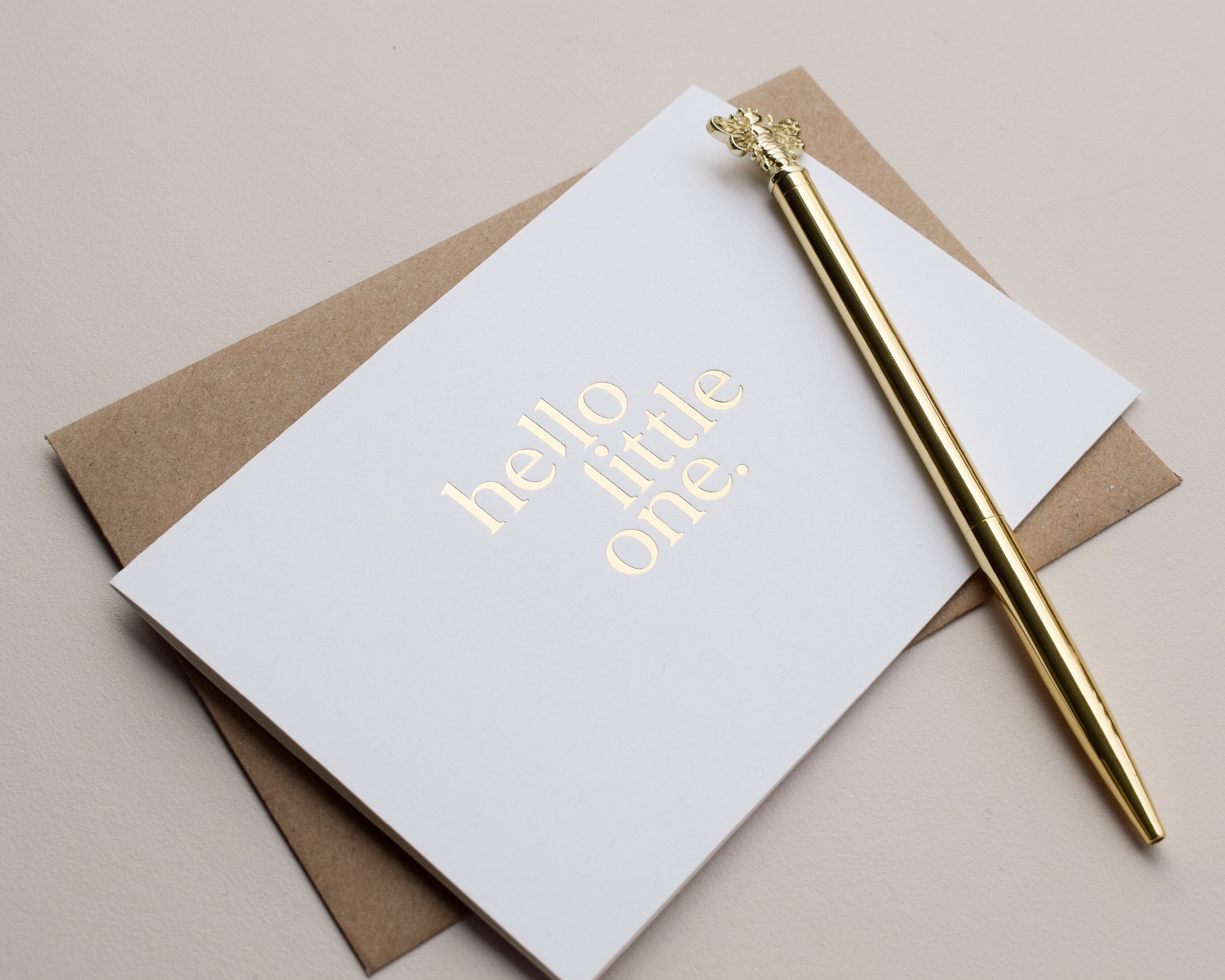 Neue Baby Karte Hello Little One Karte Hot Foil Karte Neue | Etsy