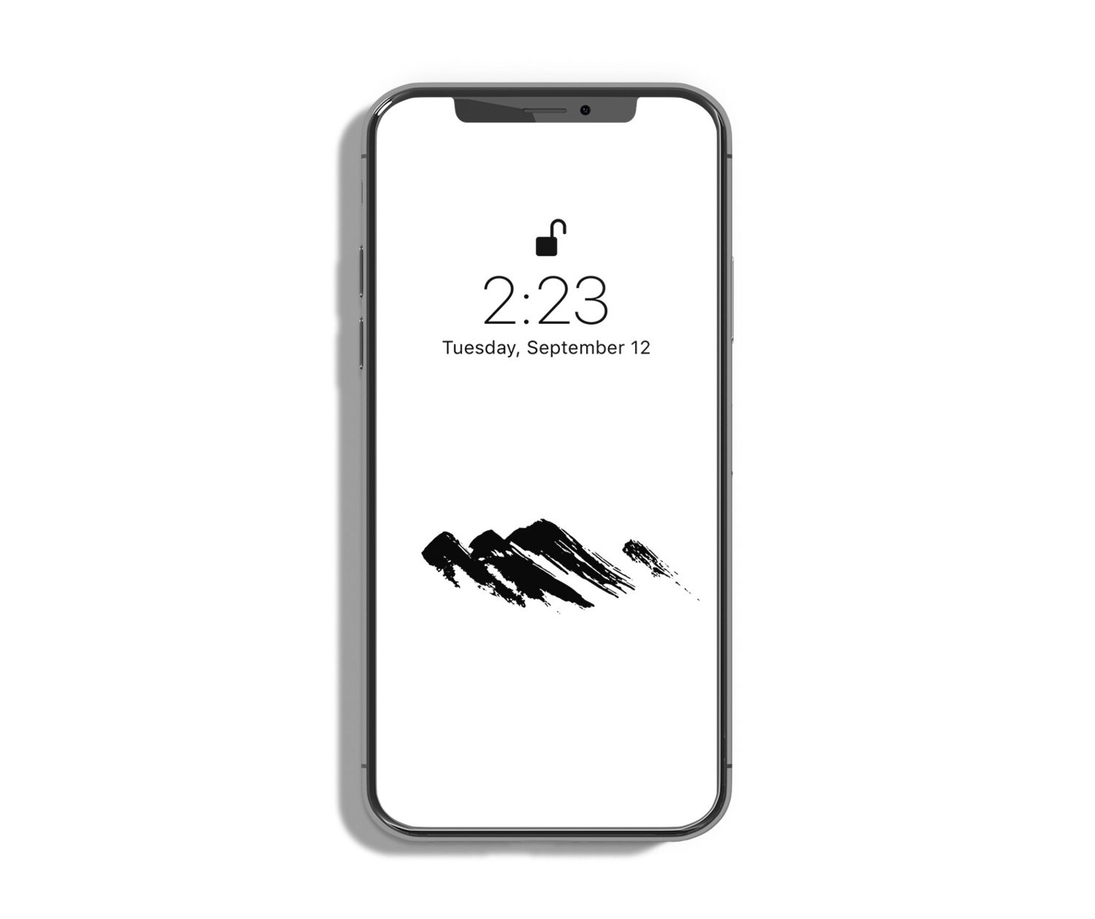 Mountain iPhone wallpaper Minimalist phone lock screen Modern | Etsy