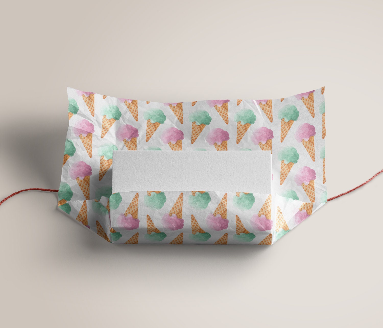 Printable Scrapbook Paper Ice Cream Wrapping Paper Pink Mint Etsy