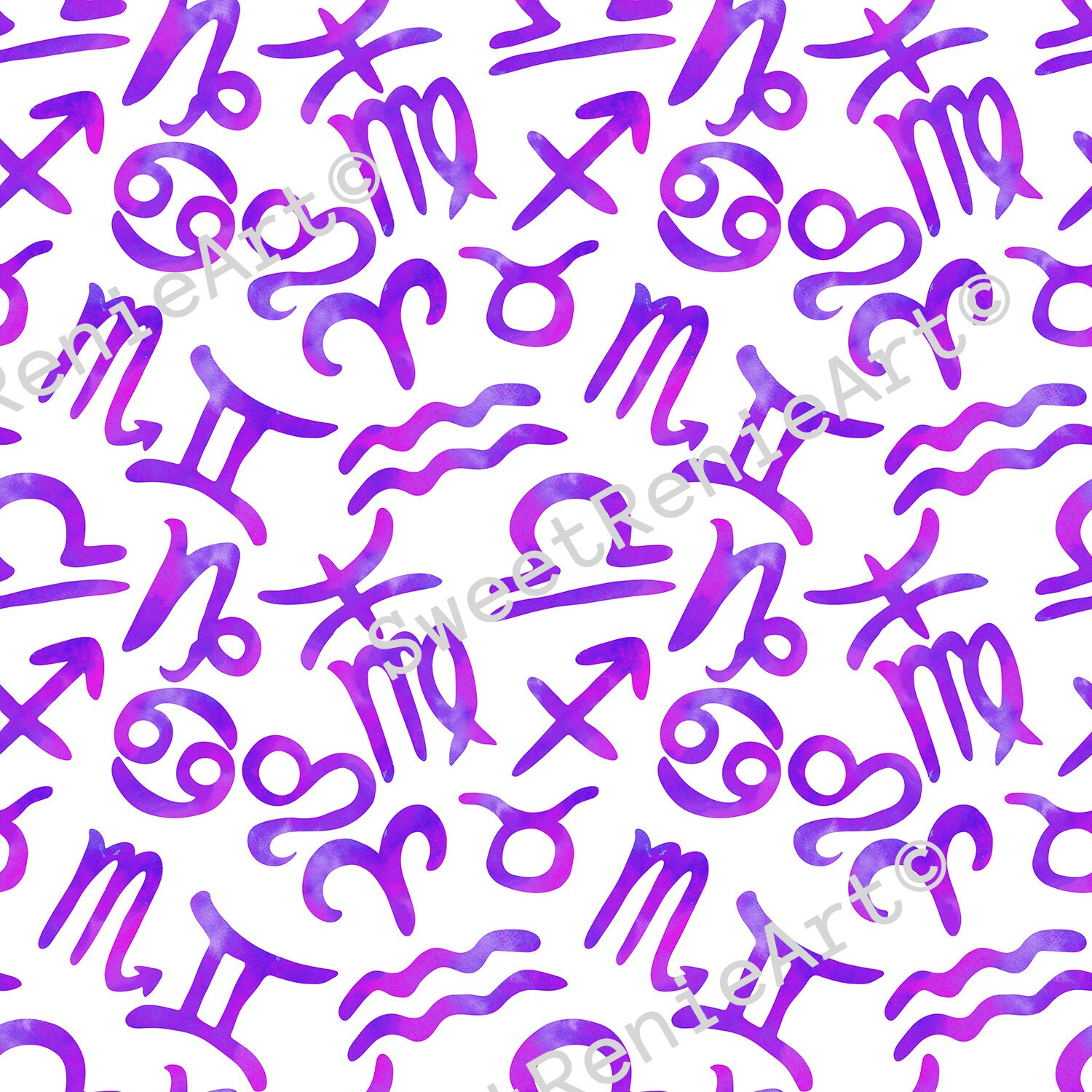 Zodiac Wrapping Paper Astrology Printable Scrapbook Paper Etsy