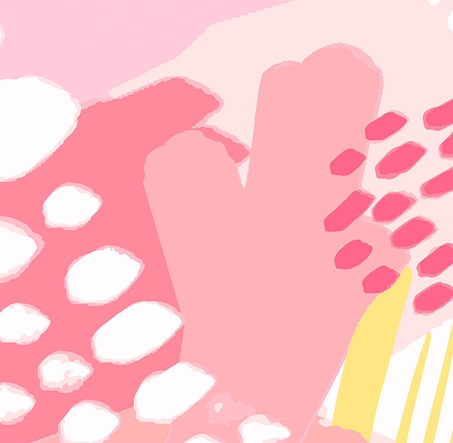 Abstract Blush Pink Wall Art Printable Wall Art Pink Yellow Etsy