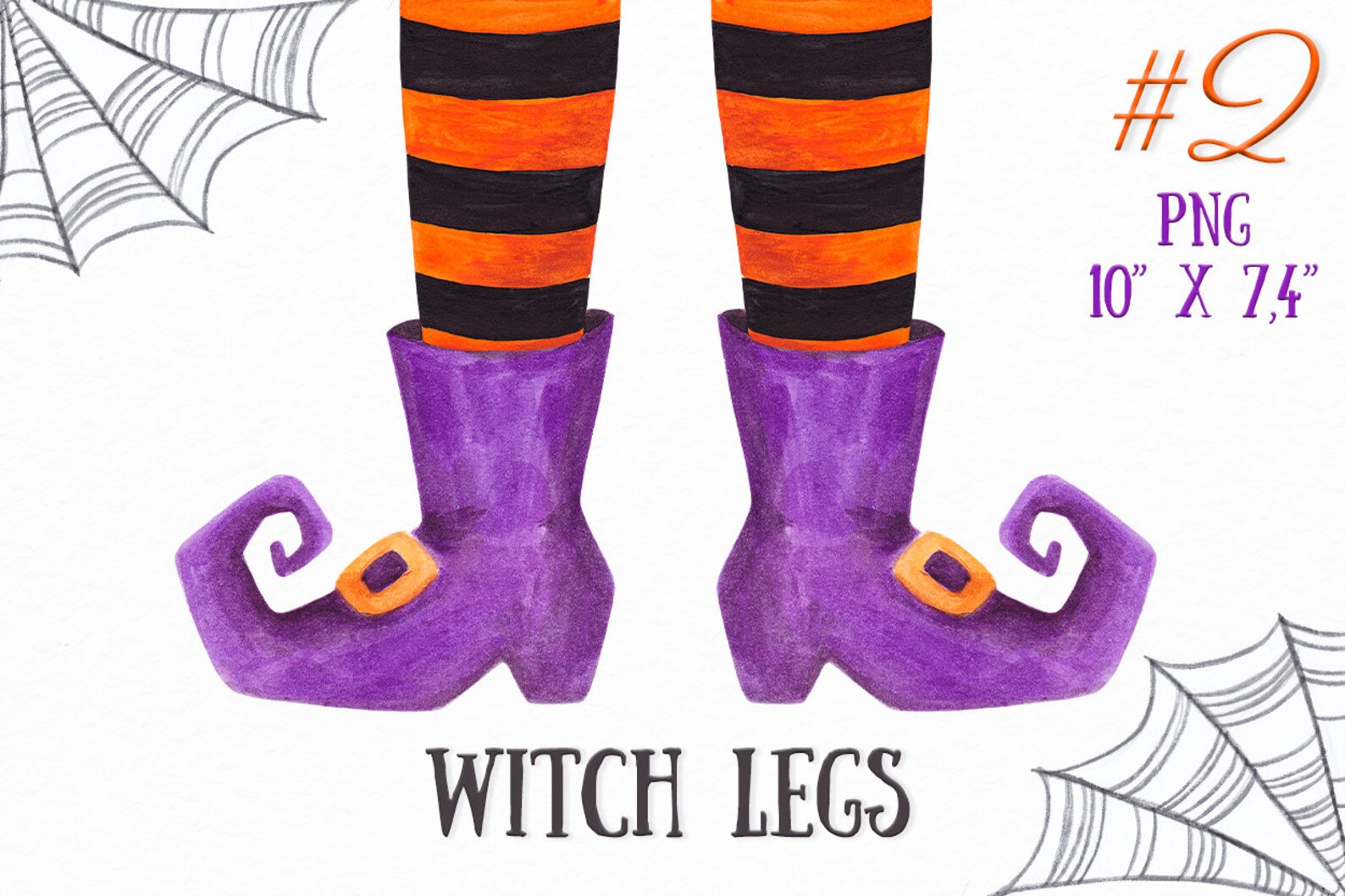 Witch legs clipart Halloween witch clip art Watercolor digital Etsy