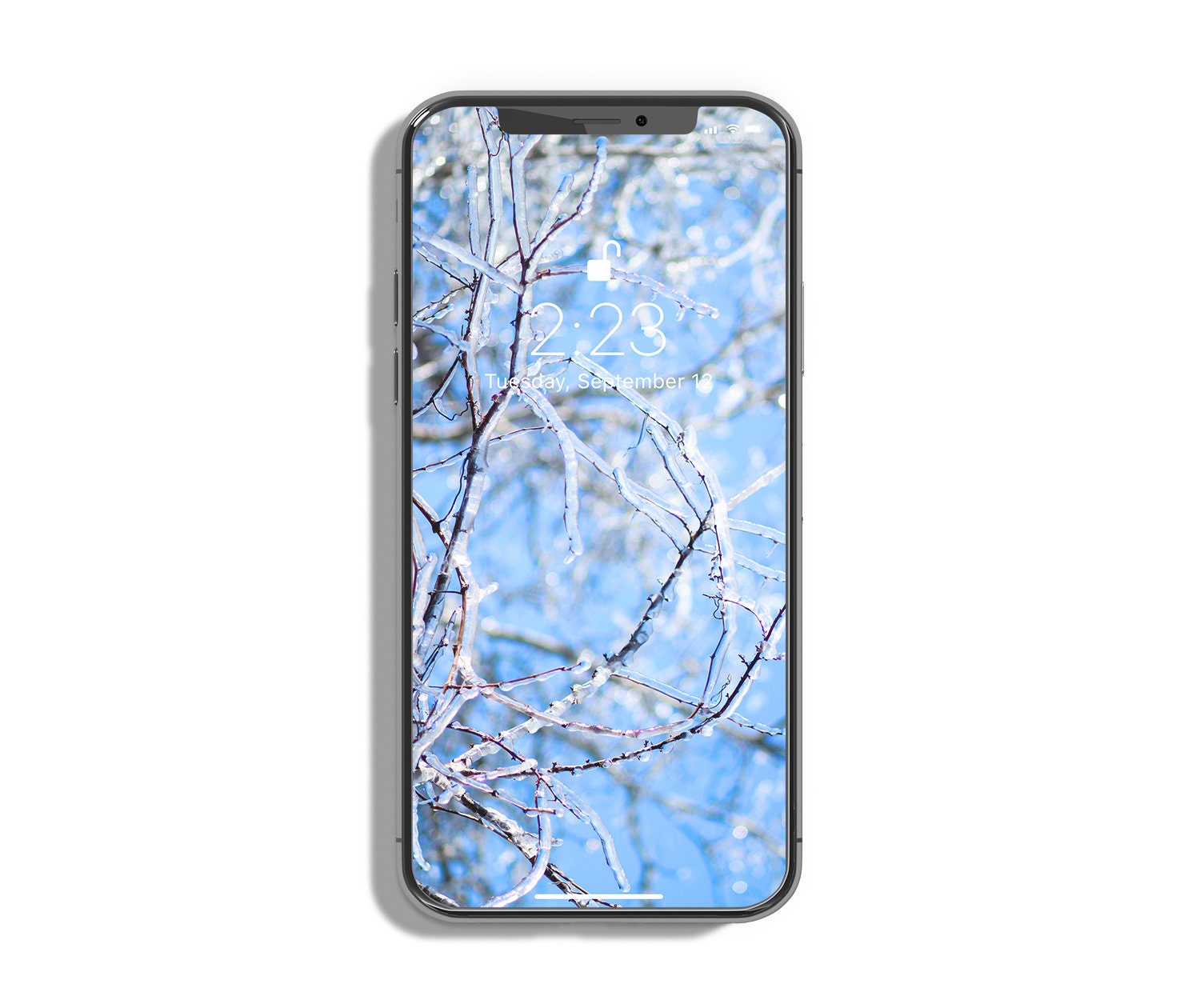 Winter Iphone Wallpaper Phone Lock Screen Blue Iphone Etsy