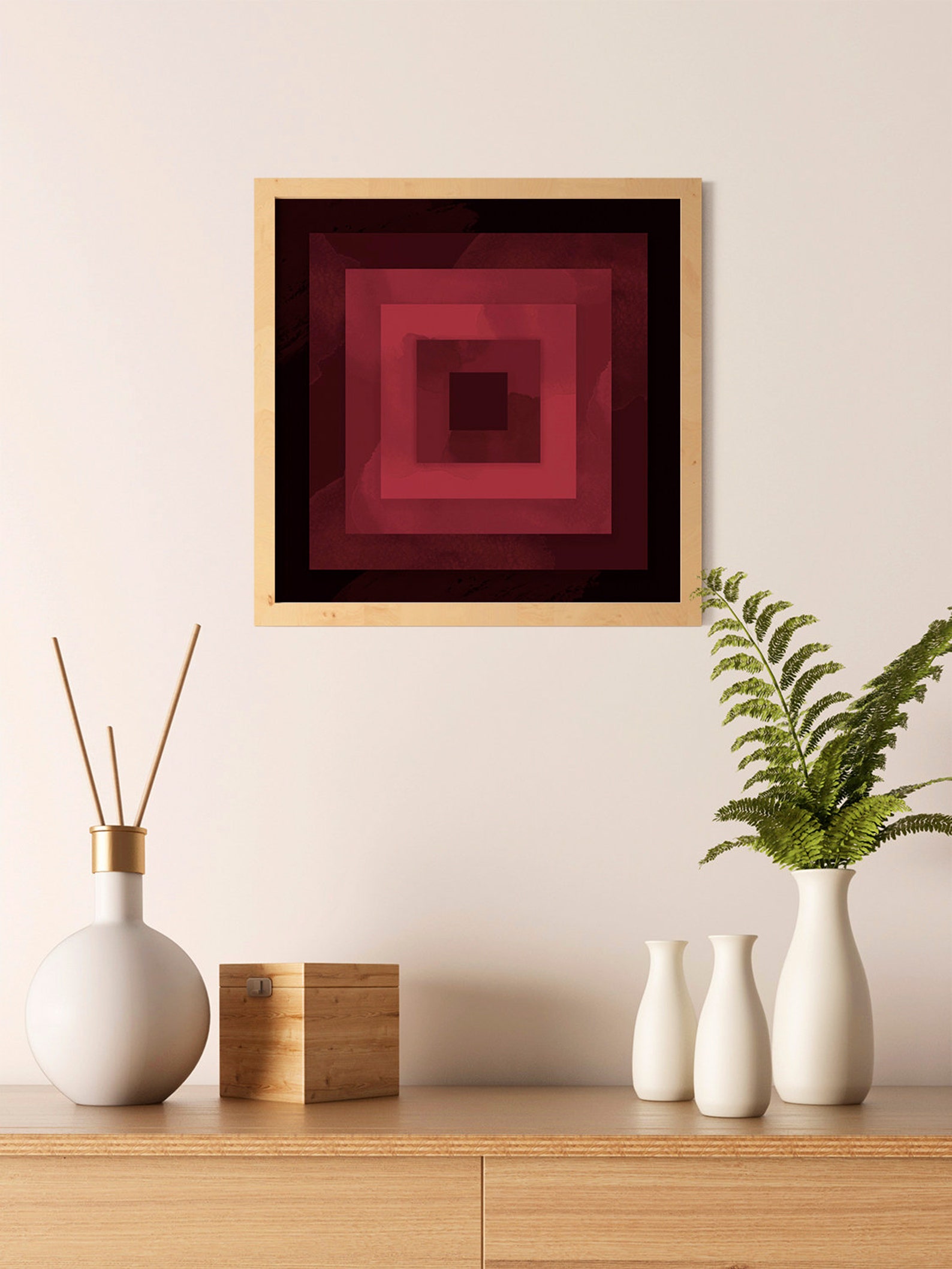 Abstract Red Wall Art Burgundy Red Print Printable Wall Art Etsy