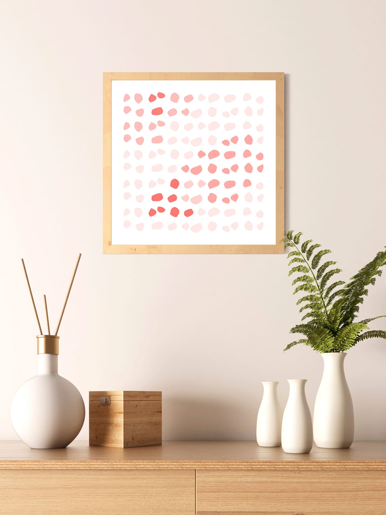 Blush pink red wall art Printable wall art Pink art print Pink Etsy