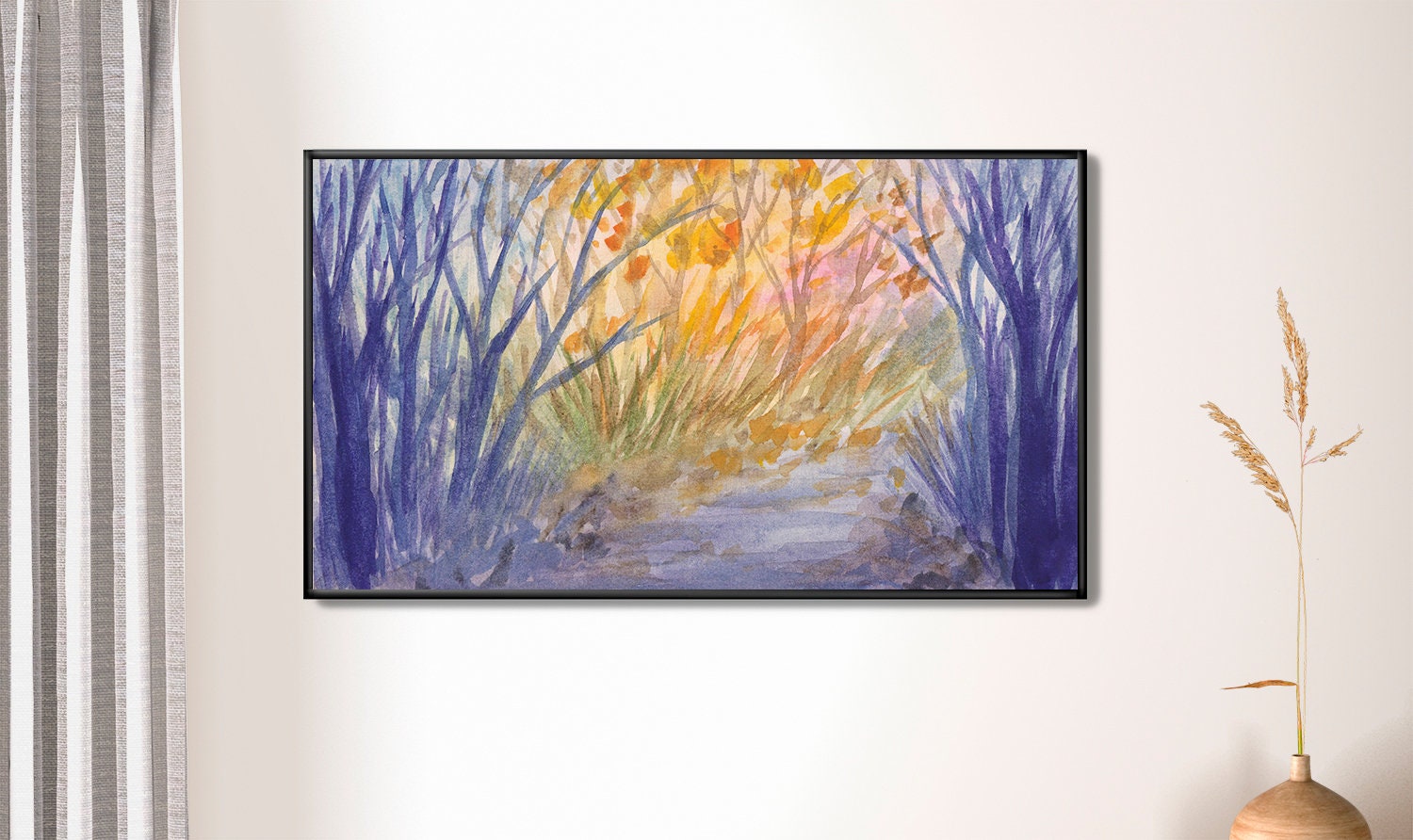 Frame TV Art Watercolor abstract painting for TV art Etsy