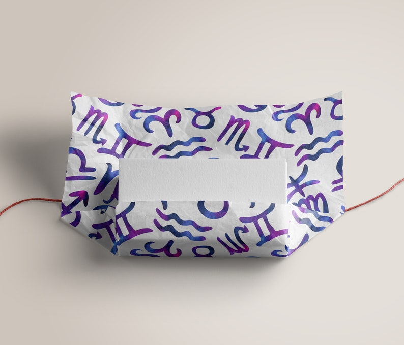 Printable scrapbook paper Zodiac wrapping paper Astrology Etsy