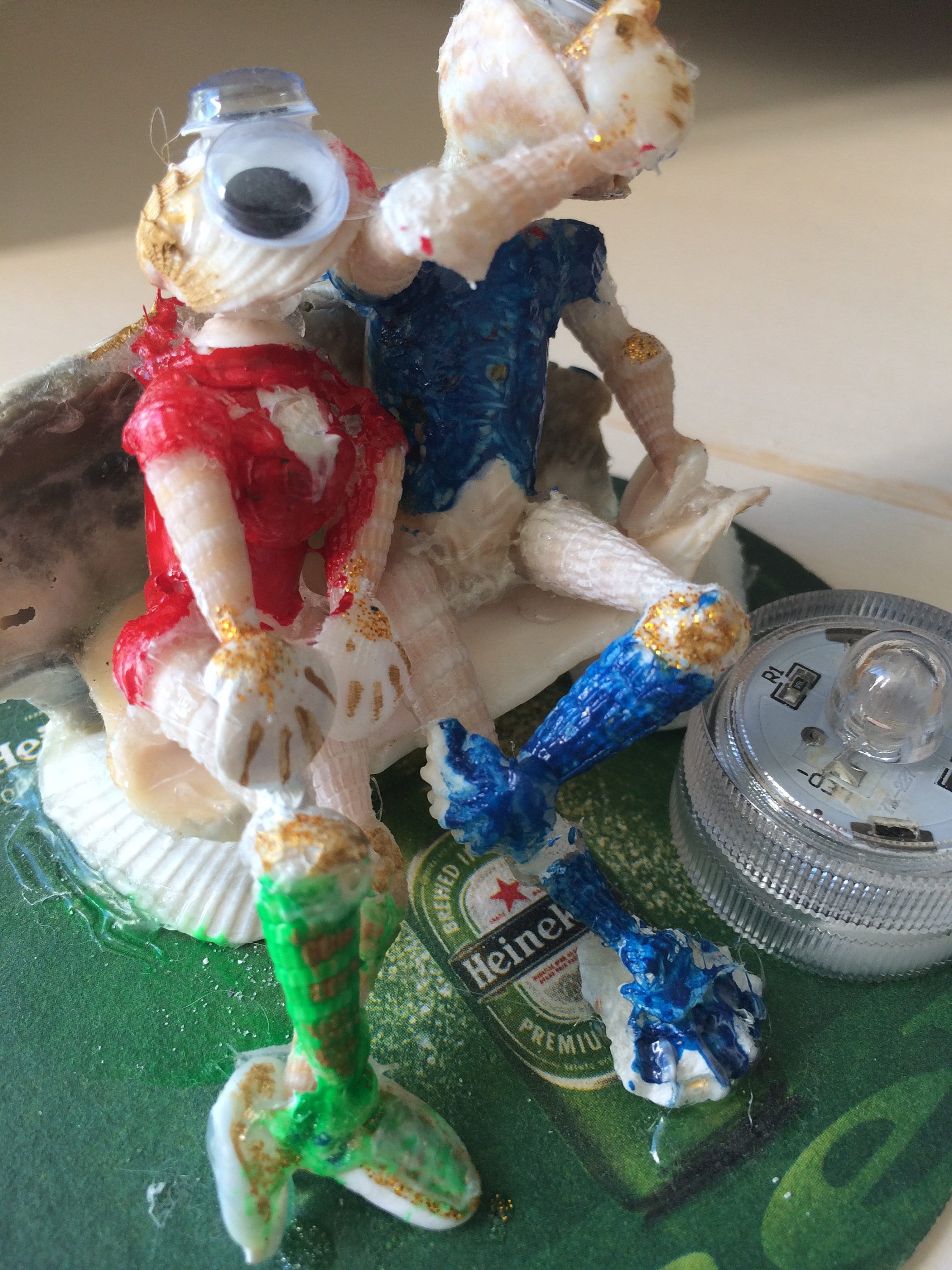 Sea Shells Homemade Figurines With Night Light Etsy UK