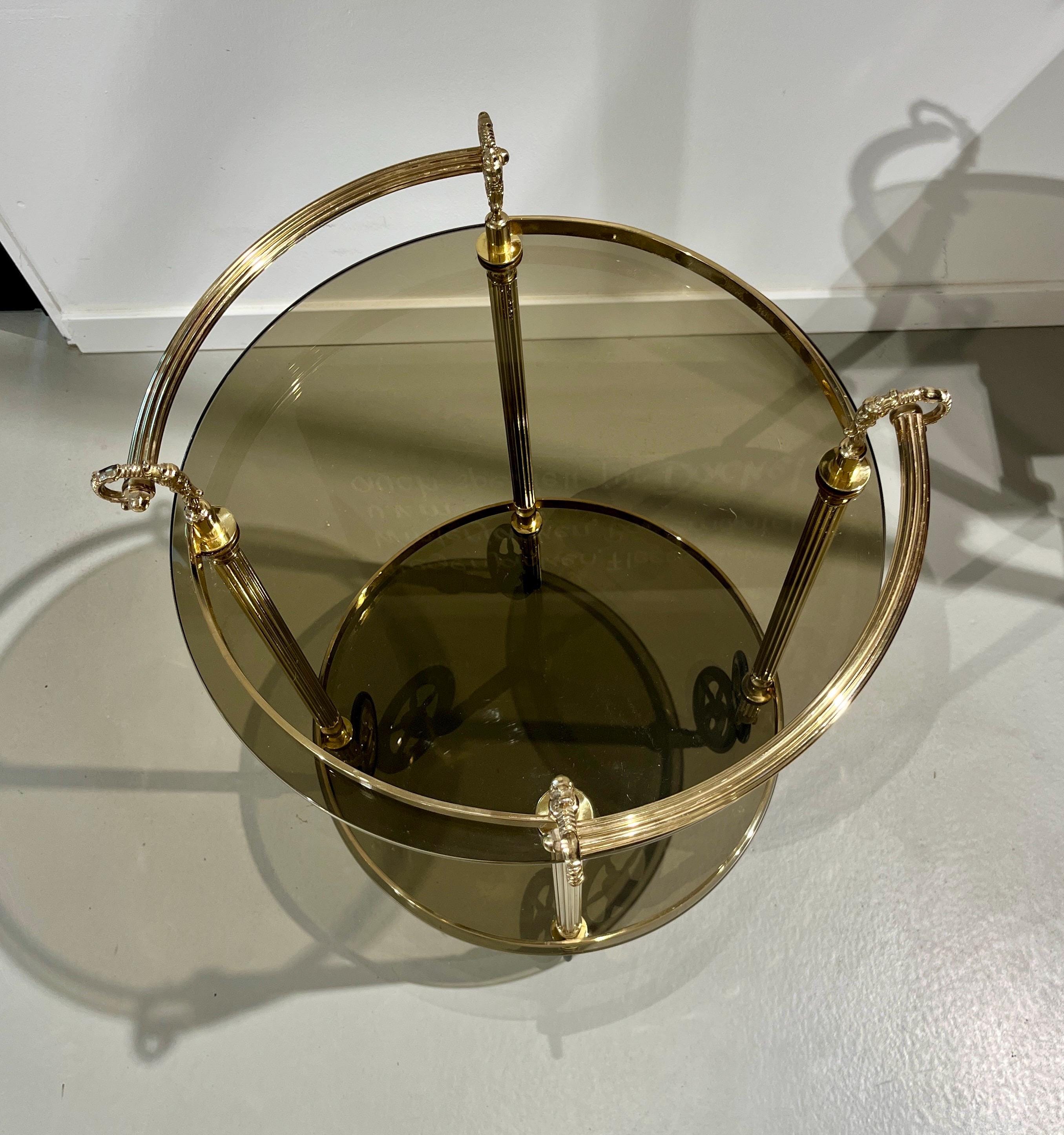 Roues De Chariot De Bar – Laiton Massif – Lot De 9 – Dorées – Reproduction