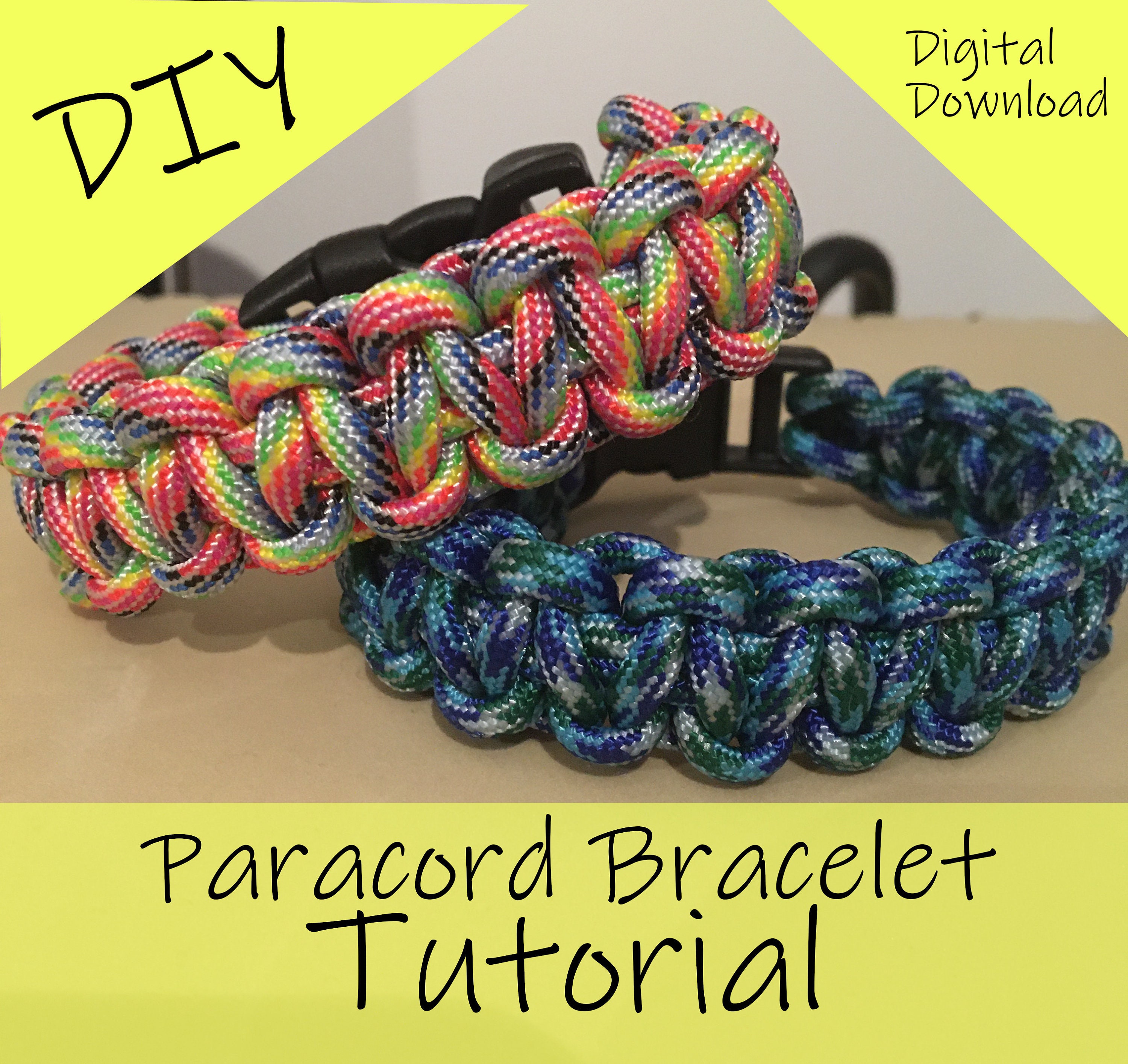 Paracord Bracelet Tutorial Digital Download of Survival Paracord