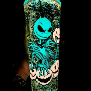 Pumpkin King glow in the dark Snowglobe Tumbler