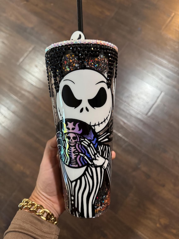 King Jack glow in the dark Snowglobe Tumbler with bling drip