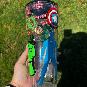 Superhero Glow in the Dark Snowglobe tumbler