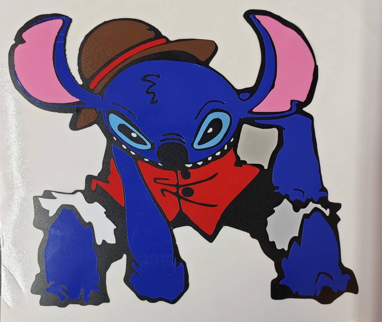 Stitch dressed as Luffy from One Piece vinyl decal Etsy