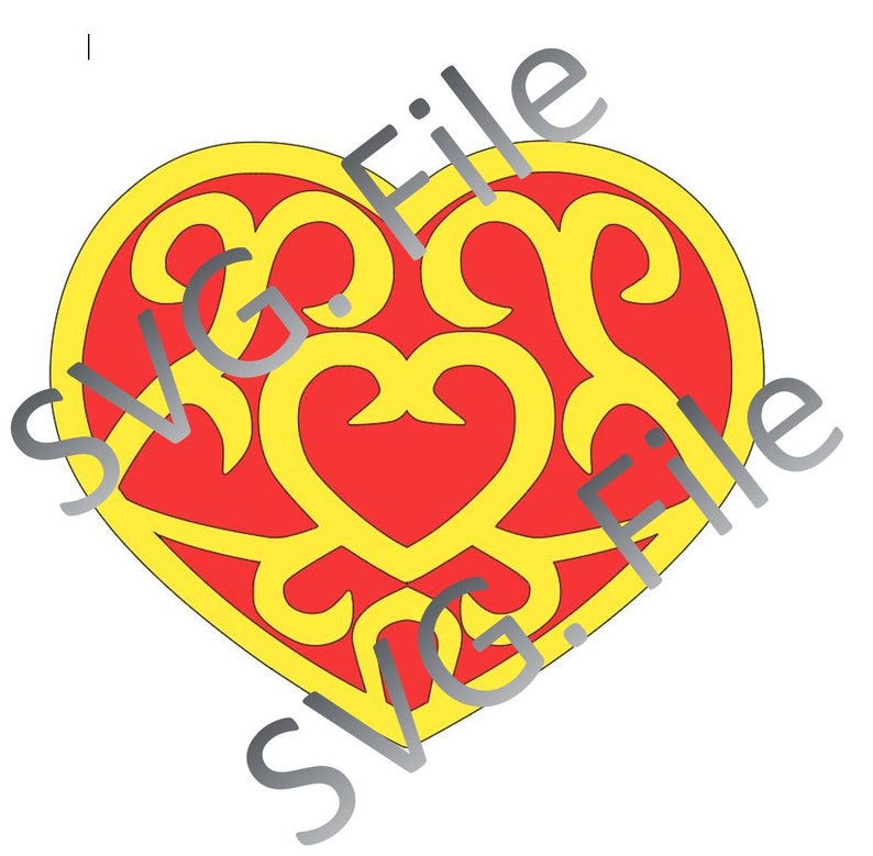 Zelda Heart Layered SVG File This is Not a Physical Item Etsy