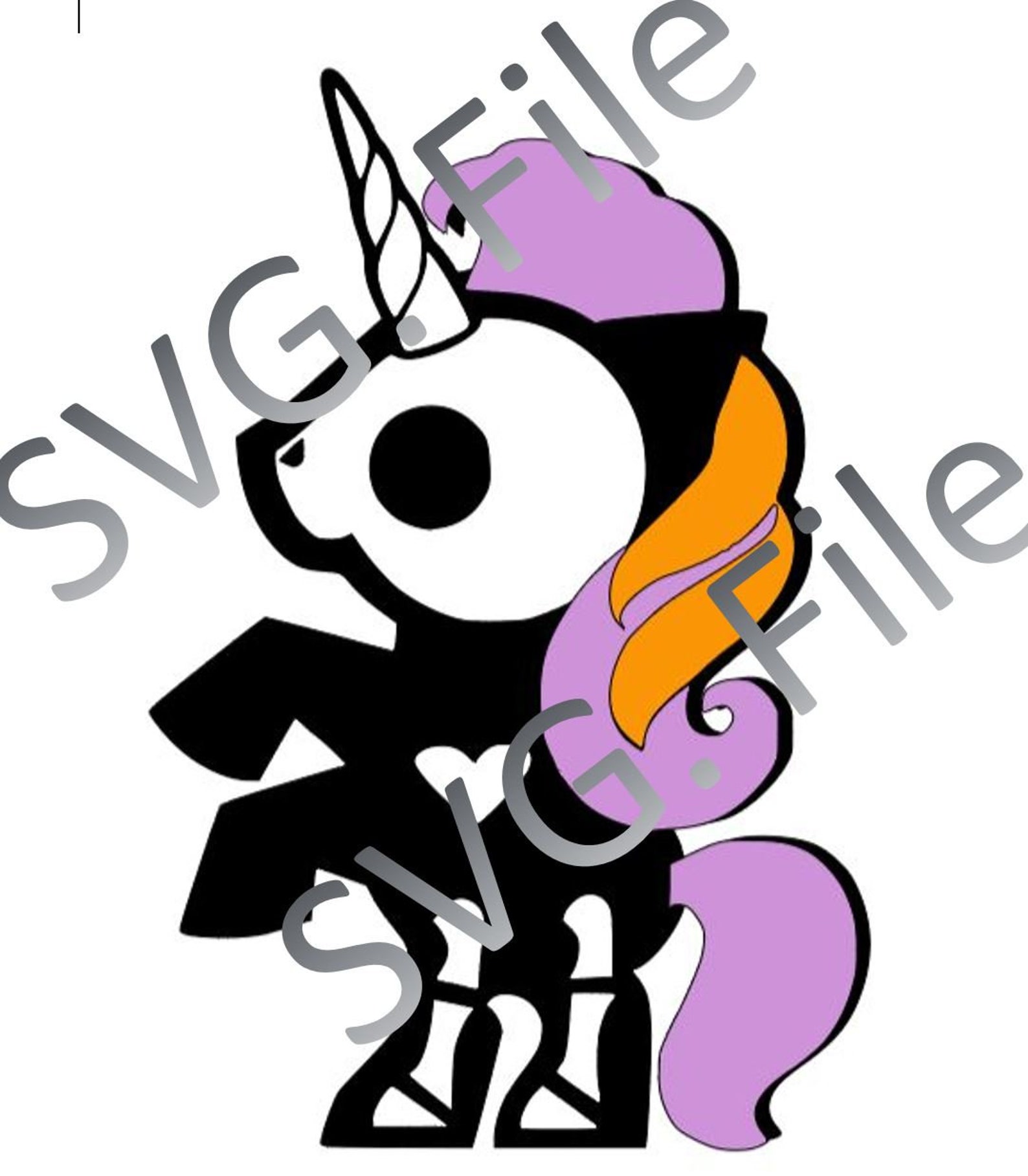 Unicorn Skeleton Layered SVG File This is Not a Physical - Etsy UK