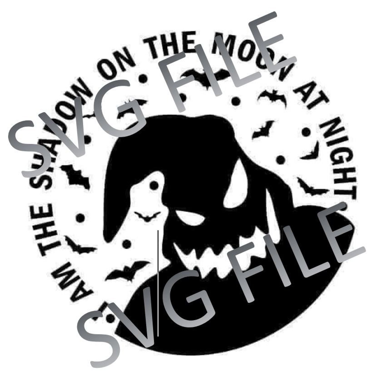 Oogie Boogie Shadow on the Moon Single Layered SVG File This - Etsy