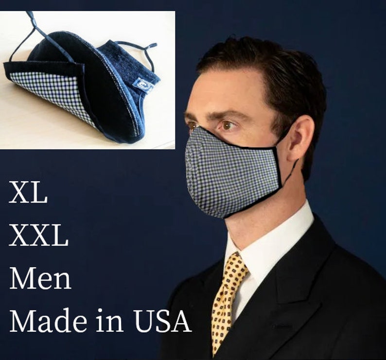 X LARGE Face Mask men XL XXL Big Formal Handmade Cloth Mask Etsy
