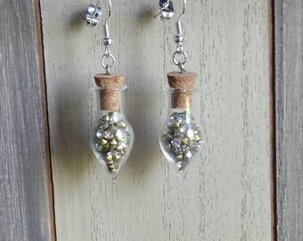Diamonds in a potion bottle