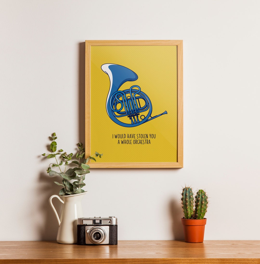 HIMYM Digital Art Blue French Horn How I Met Your Mother Wall Etsy