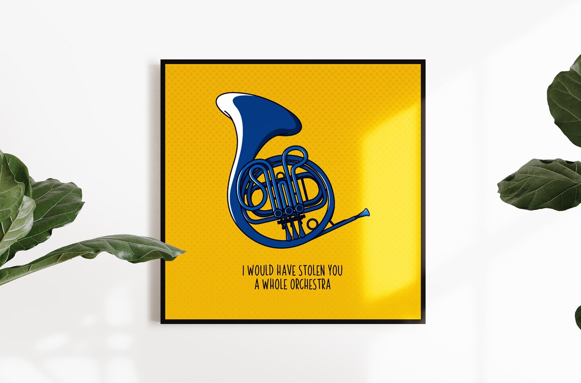 HIMYM digital art Blue French horn How I met Your Mother wall Etsy