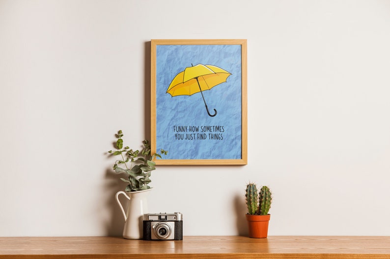 HIMYM Digital Art Yellow Umbrella How