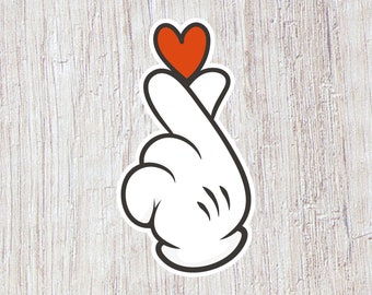 Korean Finger Heart printable design