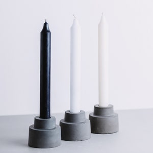 Concrete Candlestick Holder | Candle Cement Dish | Holder for Candlesticks | Jesmonite Candle Design | Tableware Accessory | Candle Decor