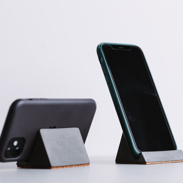 Concrete Phone Holder | (Horizontal and Vertical) Phone Stand | Ipad / Tablet Horizontal Holder | Jesmonite Desk Stand Accessory Smartphone