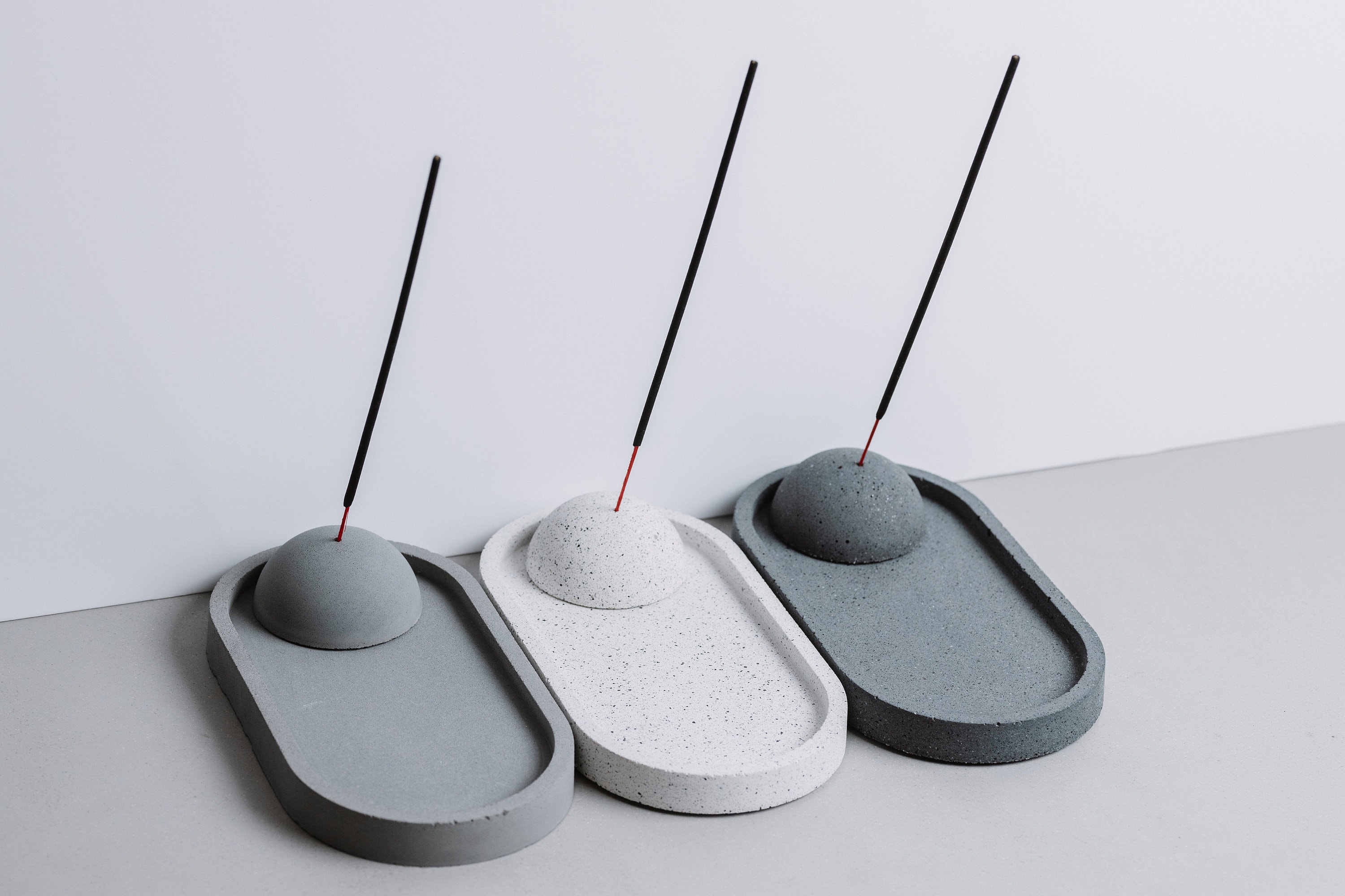 Concrete Incense Holder Cement Modern Oval Incense Burner Etsy Australia