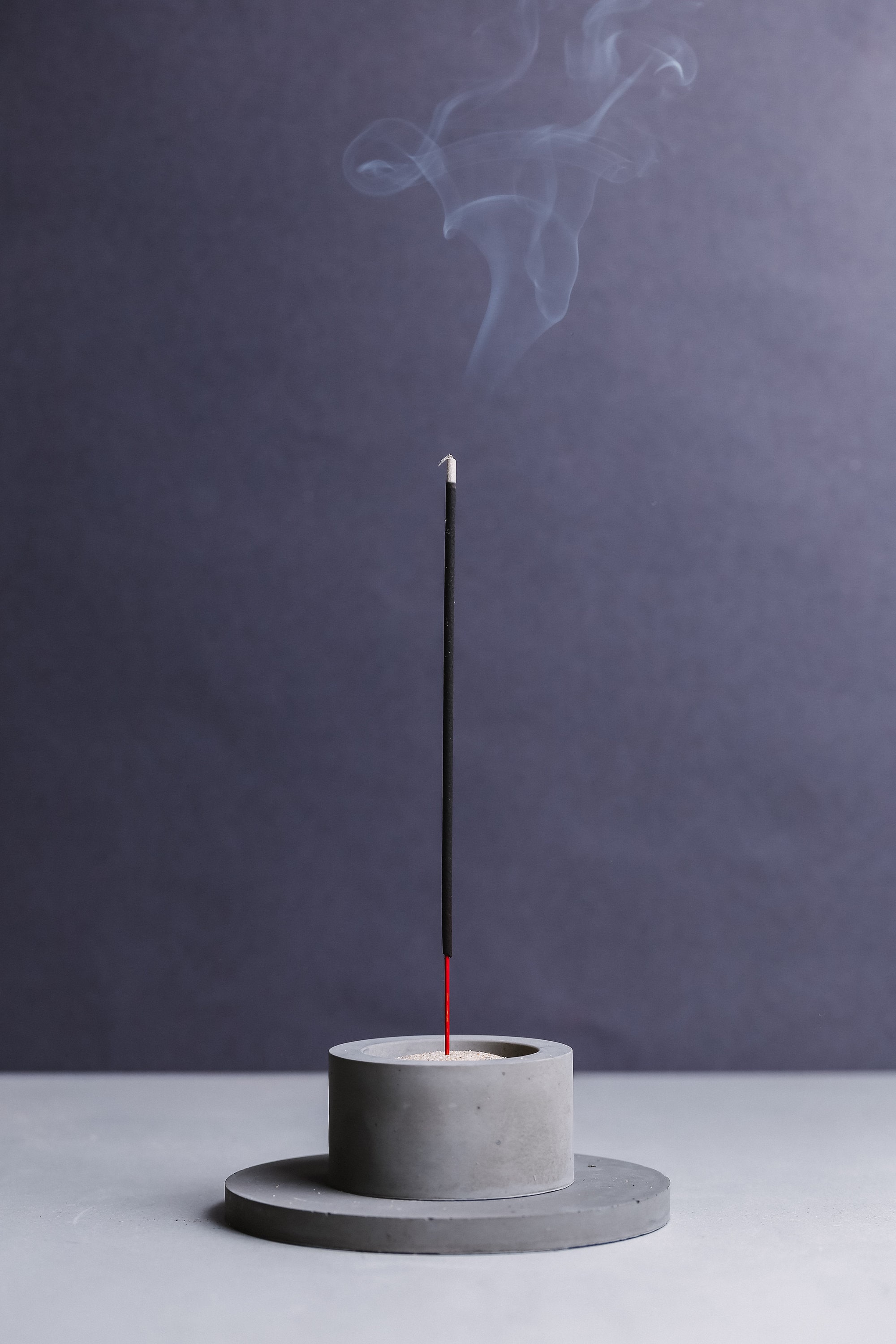 Concrete Incense Holder Cement Modern Round Incense Burner Etsy