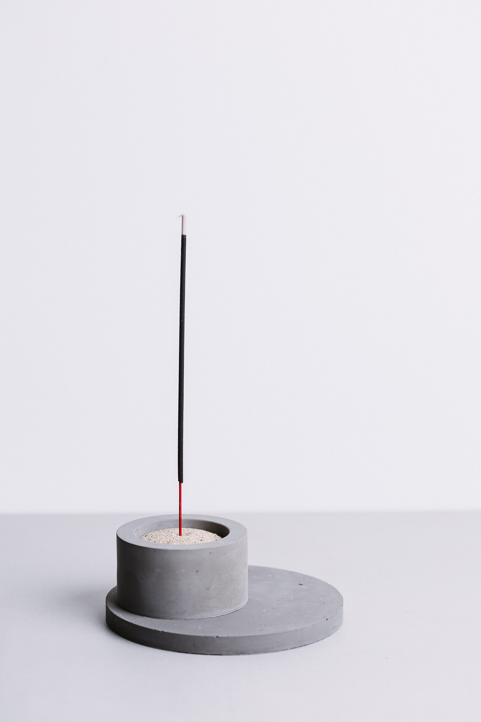Concrete Incense Holder Cement Modern Round Incense Burner Etsy