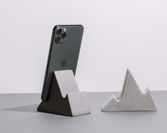 Concrete Phone Holder | Vertical And Horizontal / Phone Stand | Jesmonite Business Cards Holder | Cement Office Desk Accessory Smartphone