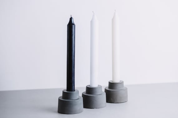 Concrete sale candlestick holder