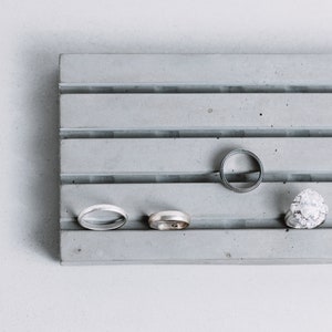 Concrete Ring Holder Ring Tray Cement Jewellery / Jewelry Tray Ring Display Handmade Rings Accessory Ring Dish image 2