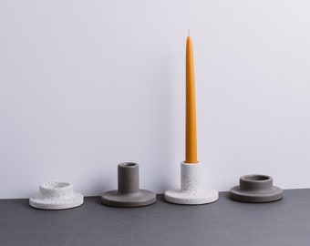 Concrete Candle holder and Tealight Holders | Concrete Candle Dish | Holder for Candlestick and Tea Light | Homeware Decor Accessory
