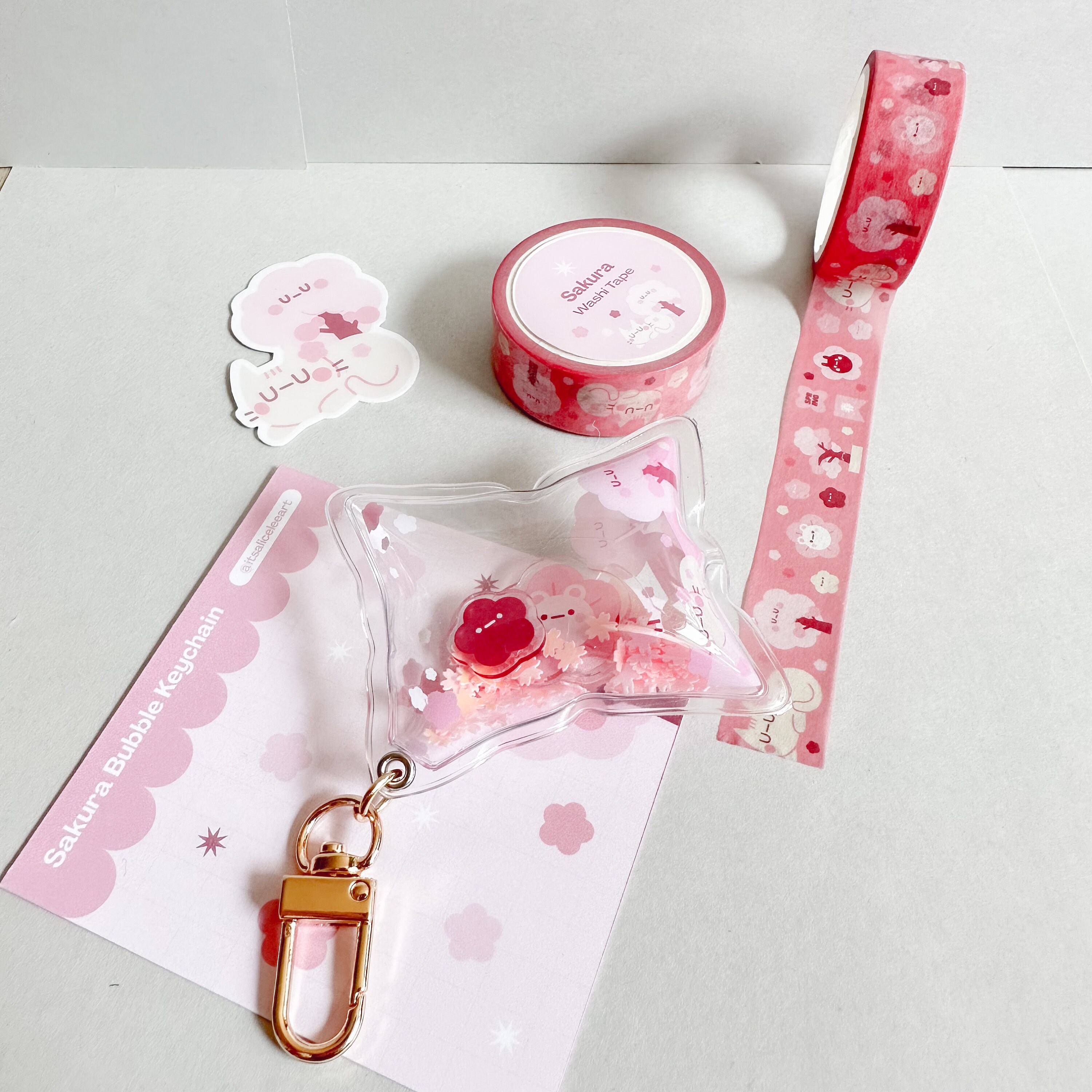 Sakura Bubble Shaker Pillows Candy Keychain Kawaii Shaker Keychains ...