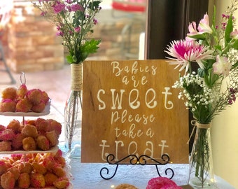 Baby shower dessert table sign