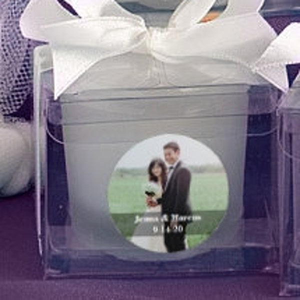 20-96 Personalized Custom Photo Votive Candle - Wedding Party Favors  15433ST