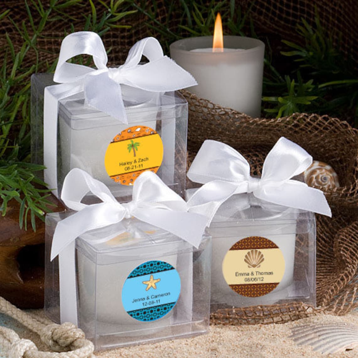 20-96 Personalized Votive Candle Wedding Party Favors - Etsy