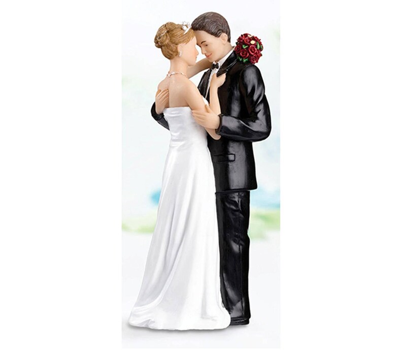 Choose your Ethnicity 1-LRF984 Tender Embrace Bride /& Groom Wedding Cake Topper